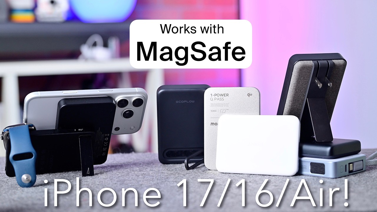 Лучшие тонкие и мощные аккумуляторы Qi2 MagSafe 25 Вт в 2025 году (для iPhone 17/16/Air)