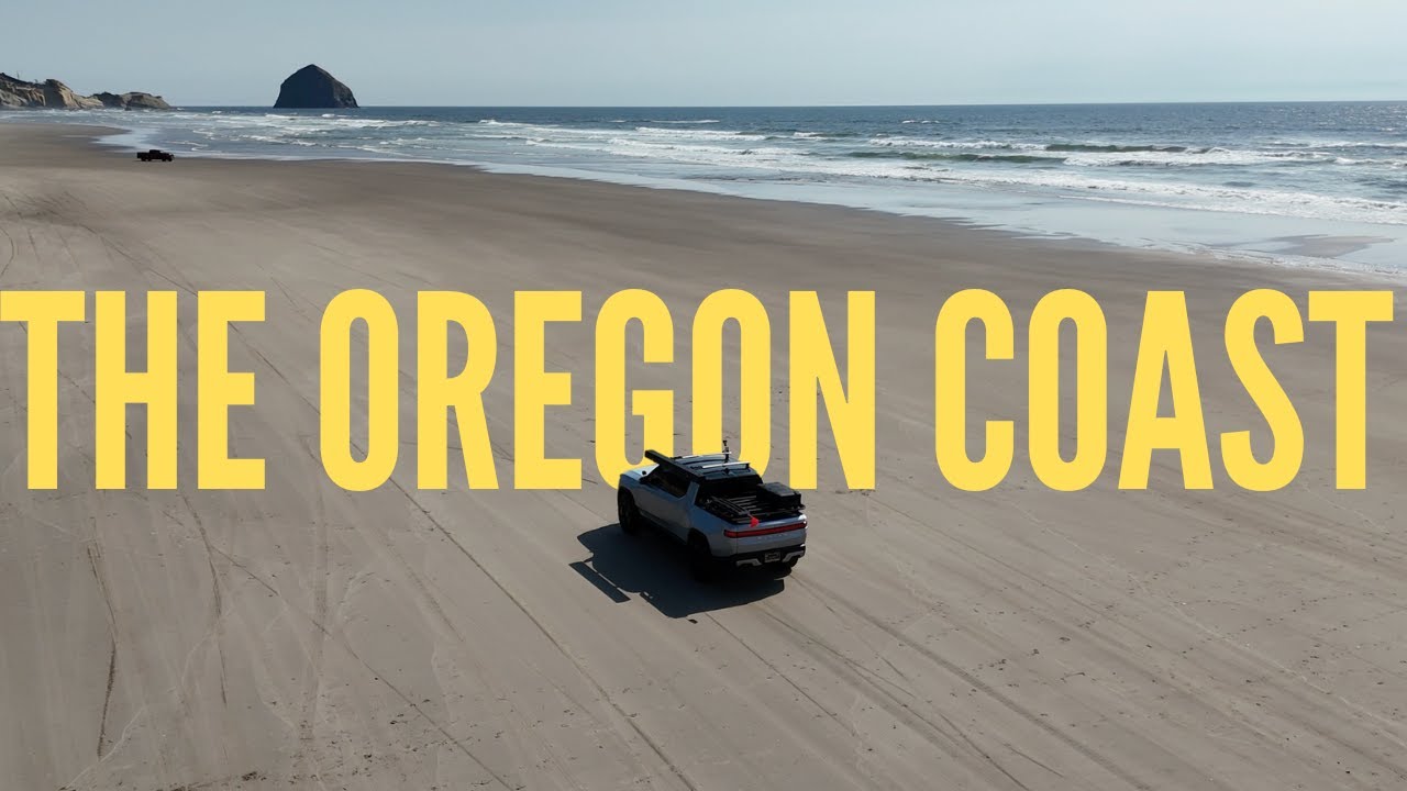 Rivian Overlanding/Day Camping up the Oregon Coast | Rivian Travel Kitchen beach tacos | Beach Drive