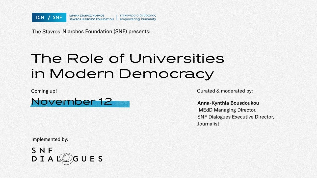 The Role of Universities in Modern Democracy | SNF Dialogues on Civics