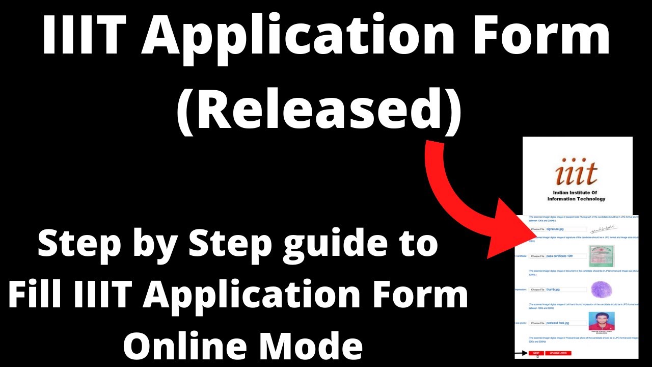 IIIT Application Form (Released) - How to Fill Official IIIT Admission 2022  Application Form Online