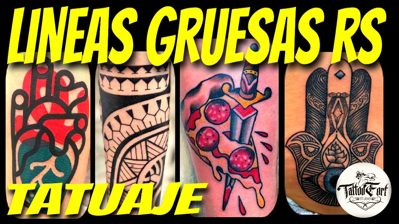 PASO A PASO APRENDER COMO TATUAR LINEAS GRUESAS RS (Tattoo Fort )