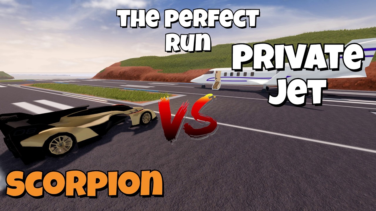 The Perfect Scorpion vs Private Jet Run in Roblox Jailbreak