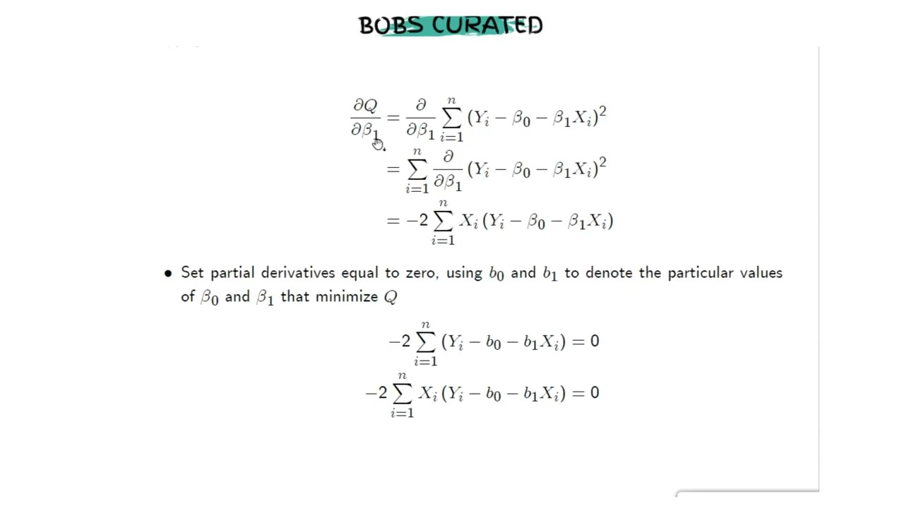 Linear Regression with one predictor variable