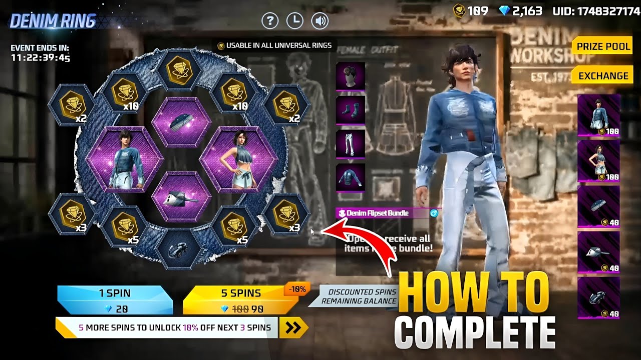 Denim Ring Event Free Fire | Free Fire New Event | FF New Event | Denim Ring Free Fire