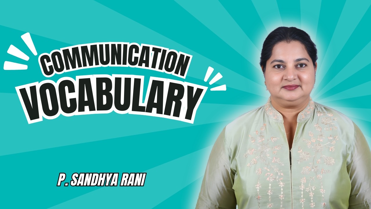 VOCABULARY | P. Sandhya Rani  | shubhsandeshtv
