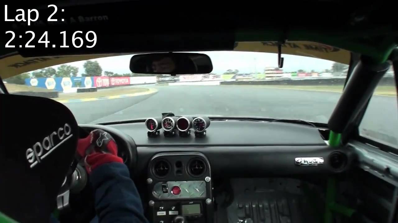 AbsurdFlow miata @ Redline Time Attack in the rain