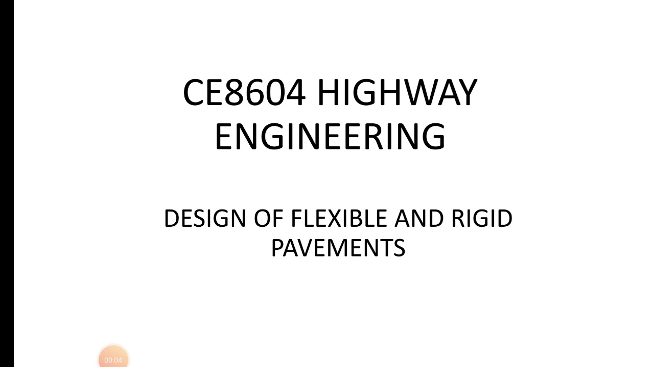 Design of flexible and rigid pavements