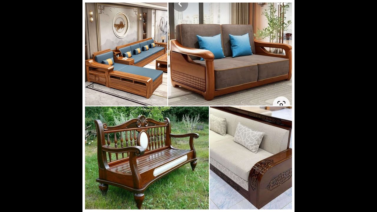 Latest wooden sofa design|| Modern wooden sofa set design||