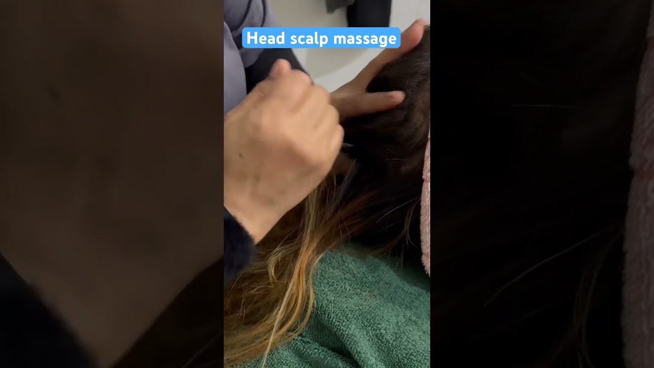 Hair pulling head scalp massage ASMR