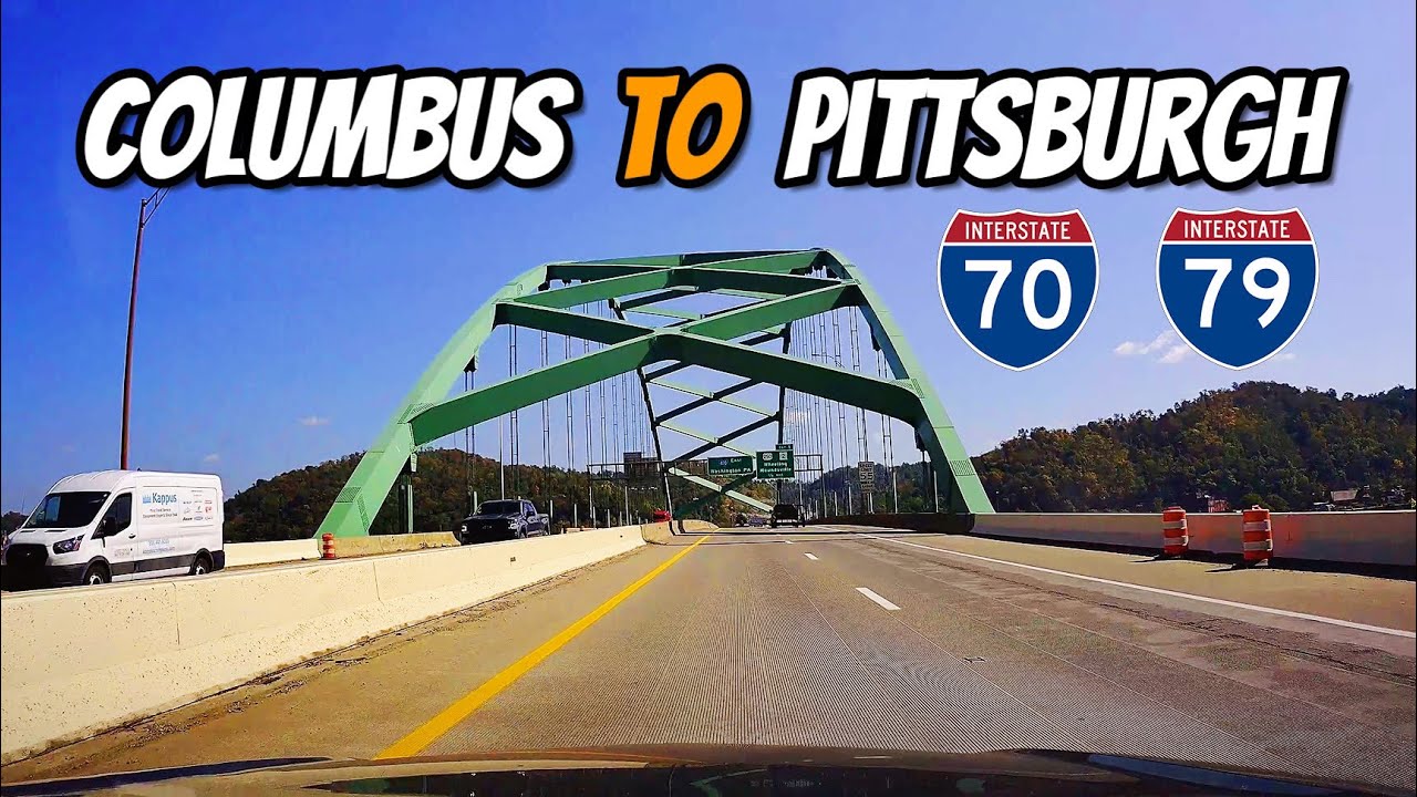 Driving from Columbus, OH  to Pittsburgh,PA , interstate 70 , I 79 , Ohio to Pennsylvania . USA