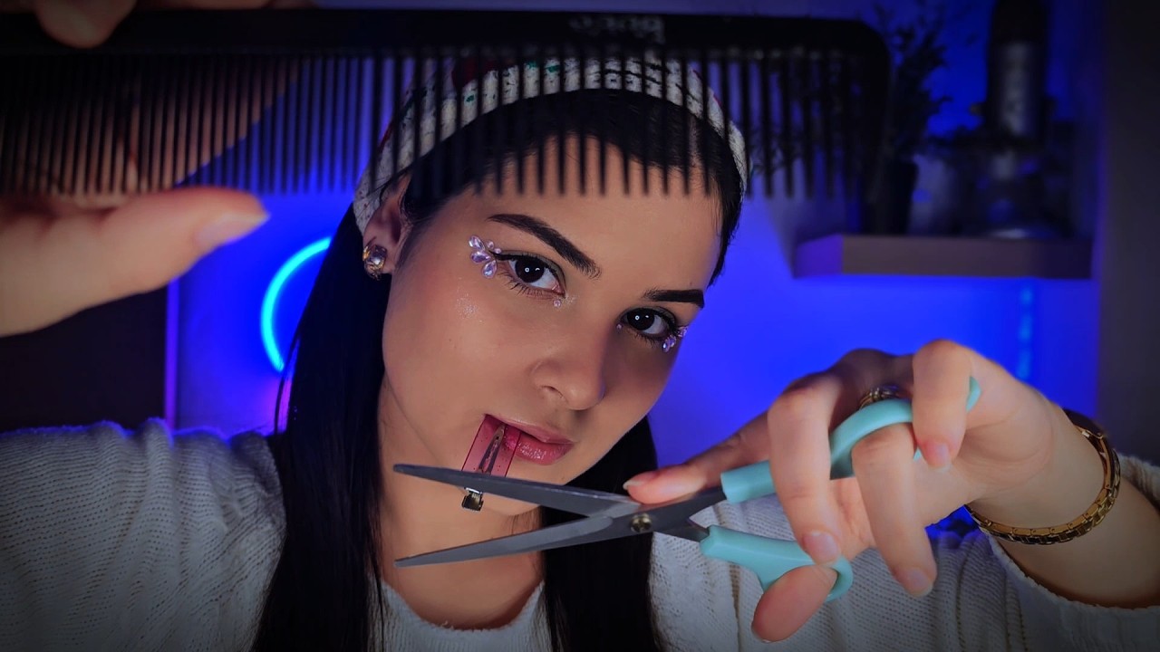 ASMR Cabeleireira Realista ✂️ Escova, Corte e Muito Arrepio✨️