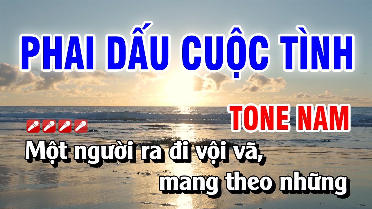 Karaoke Phai Dấu Cuộc Tình Tone Nam Dễ Hát | Hoàng Luân