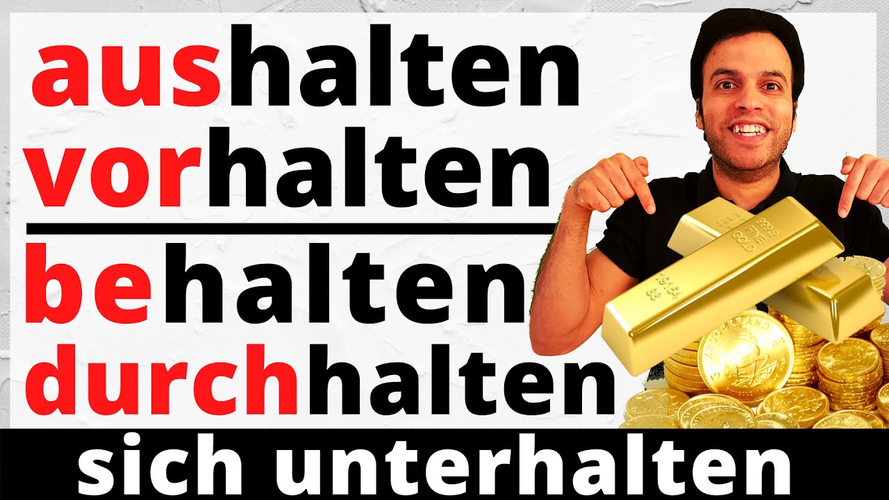 halten (Teil 2) - أكثر 5 جمل إستخداماً لمشتقات الفعل في اللغة الألمانية