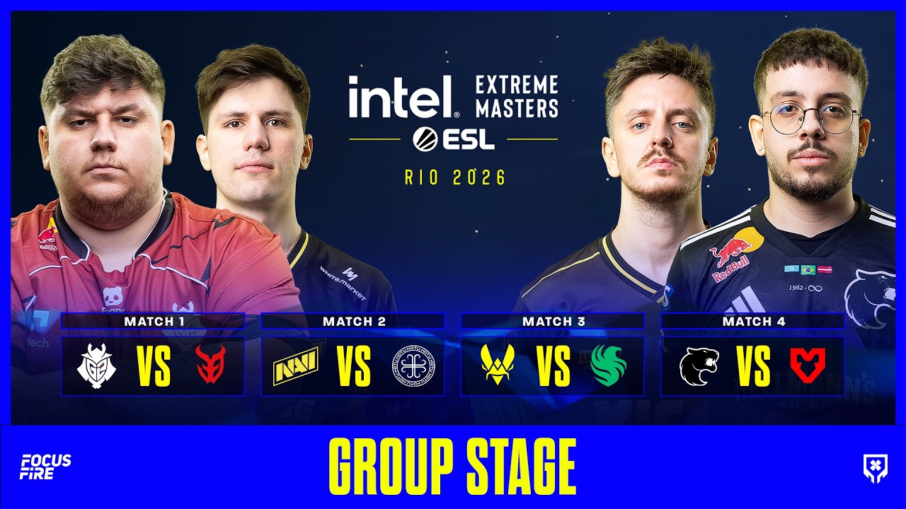 [FIL] IEM Rio 2026 - G2 vs 3DMAX, NAVI vs HOTU, Vitality vs Falcons, FURIA vs MOUZ