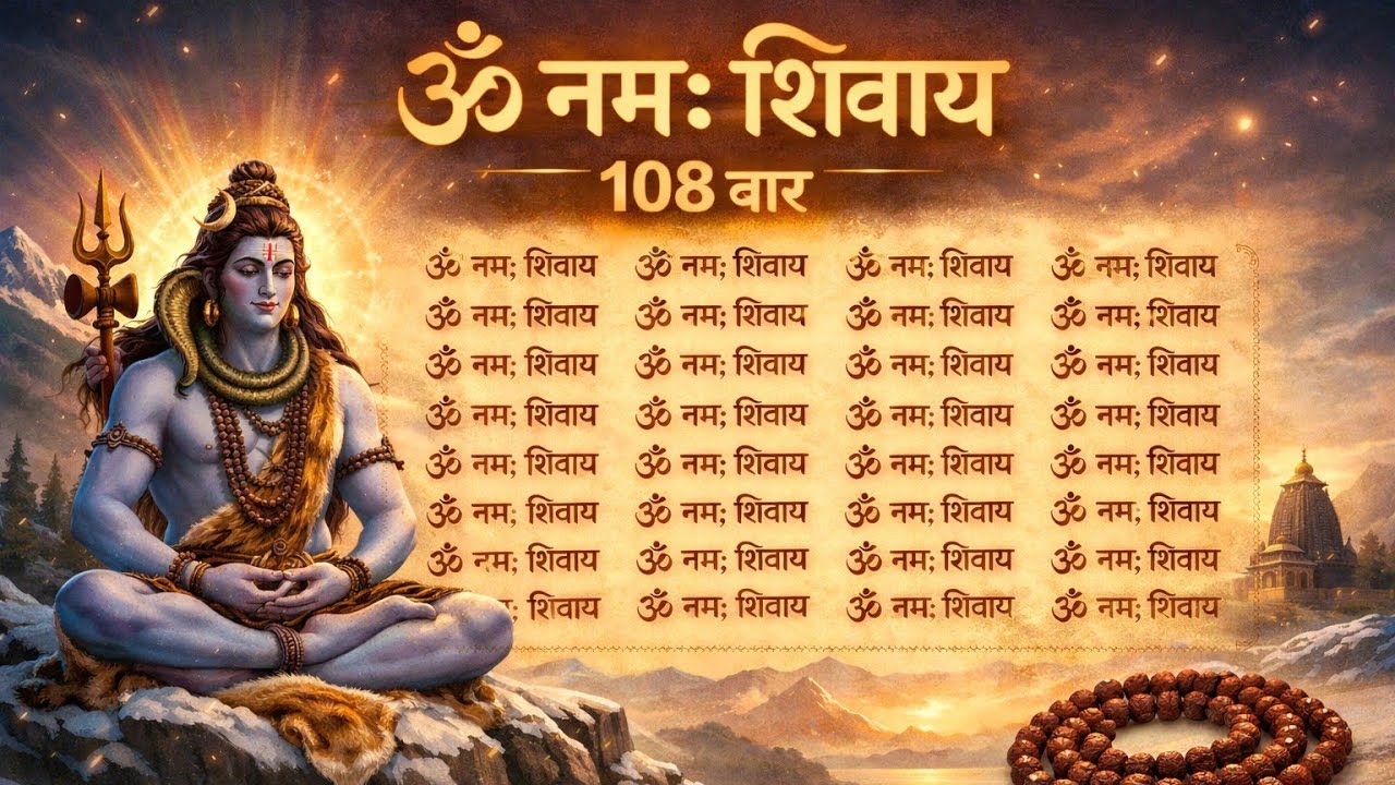 ॐ नमः शिवाय|| 108 times || Meditational feel