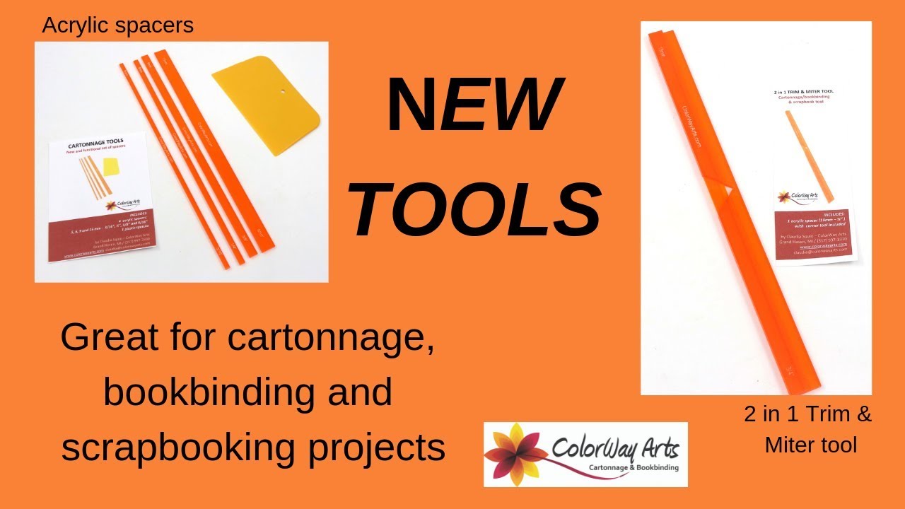 Great new tools for cartonnage, bookbinding and scrapbooking