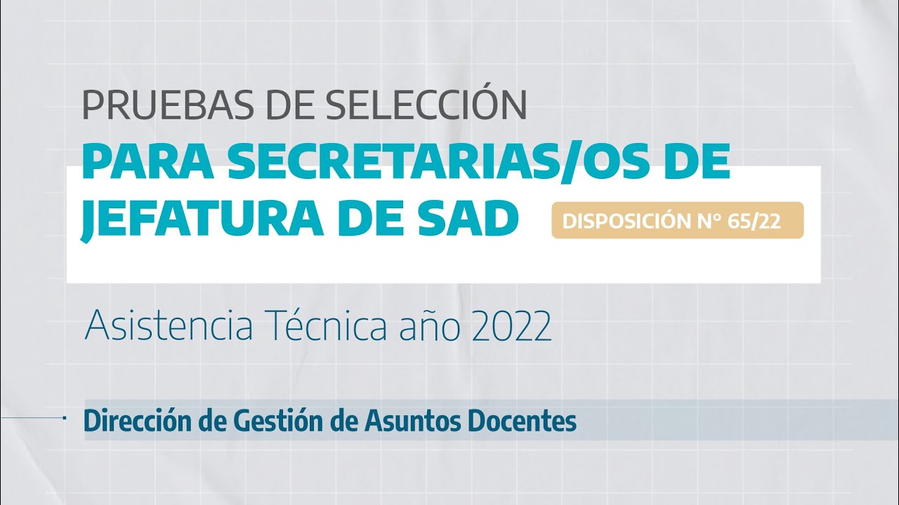 Vivo - Pruebas de Selección para Secretarias/os de Jefatura de SAD