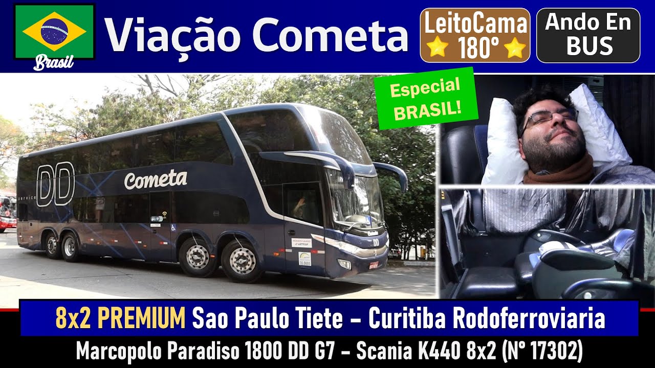 Автобус SAO PAULO CURITIBA на VIAÇÃO COMETA 17302, Marcopolo DD G7 Scania K440 8x2