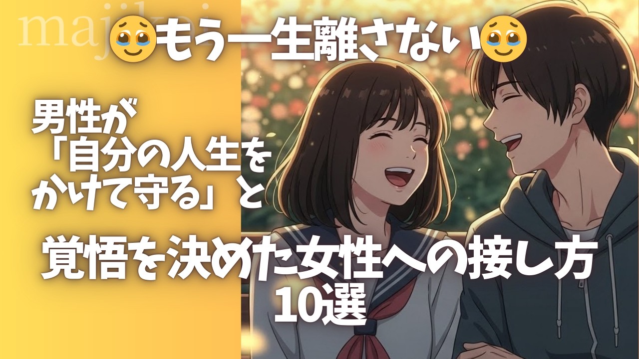 🥹もう一生離さない🥹 男性が「自分の人生をかけて守る」と覚悟を決めた女性への接し方 10選