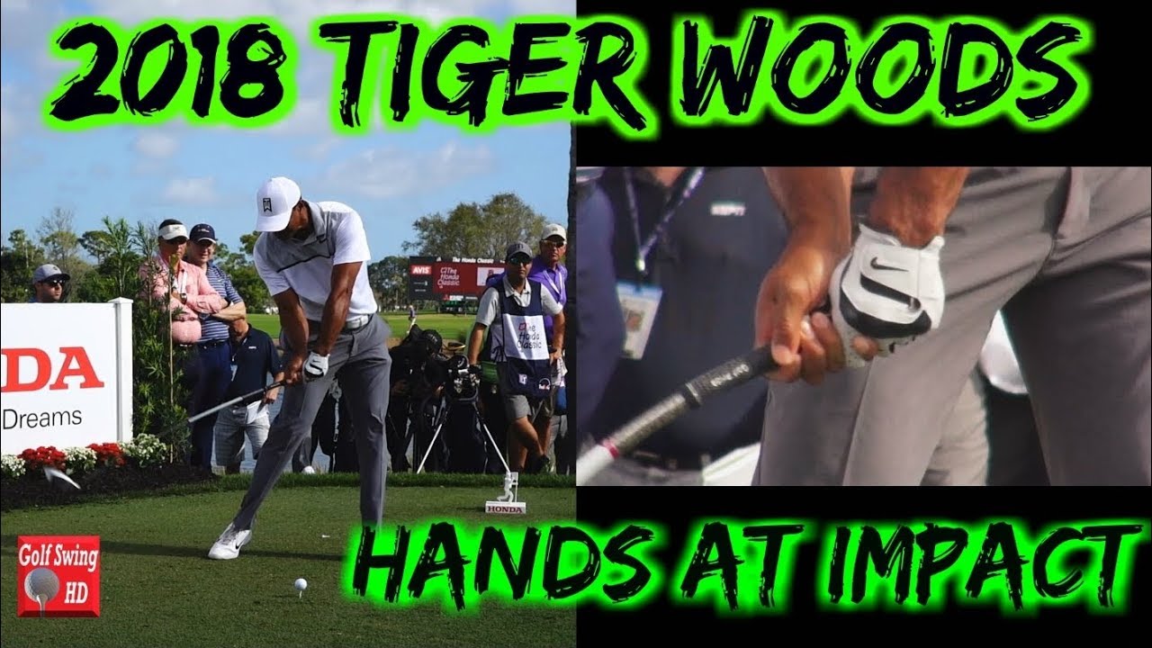 TIGER WOODS HANDS AT IMPACT SLOW MOTION DRIVER GOLF SWING 1080 HD
