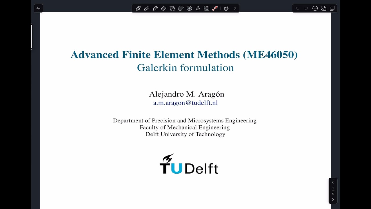 Galerkin formulation