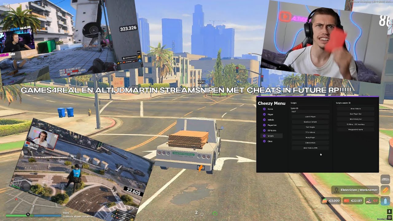 GAMES4REAL EN ALTIJDMARTIN STREAMSNIPEN MET CHEATS IN FUTURE RP!!!!!