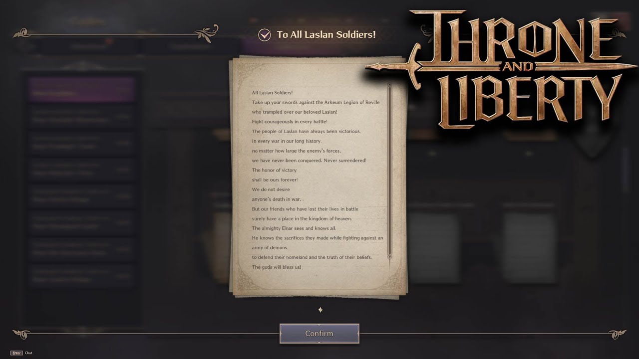 To All Laslan Soldiers - Laslan Complete Collection Near Kastleton Codex THRONE AND LIBERTY