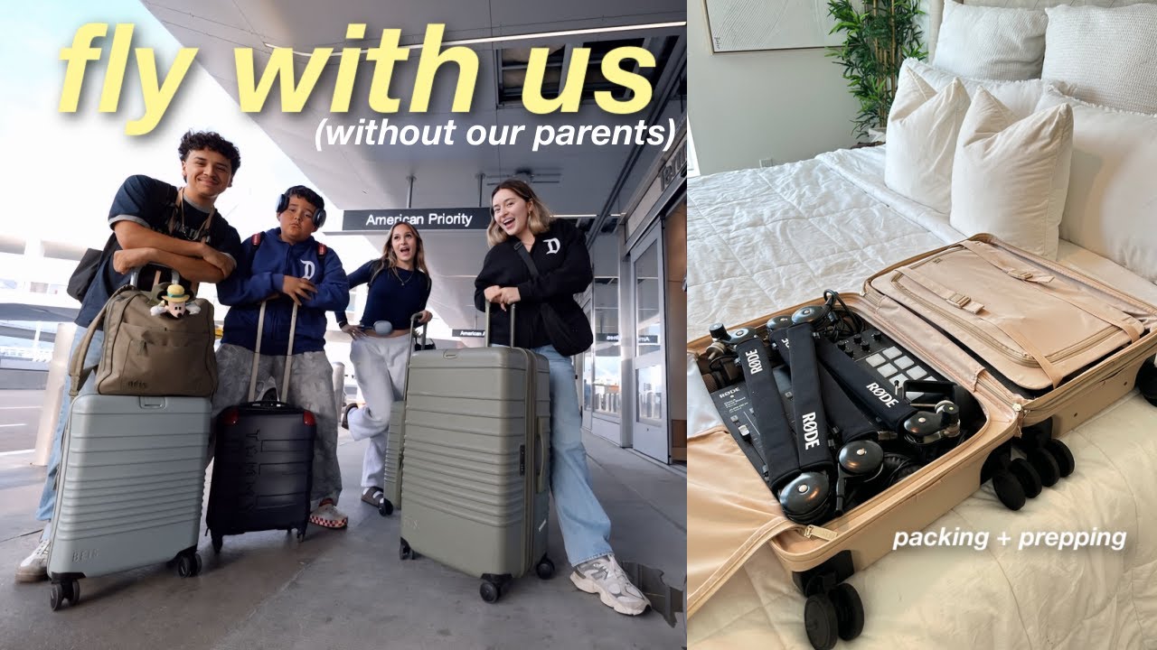 i surprised my siblings with a disney vacation | packing + flying by ourselves