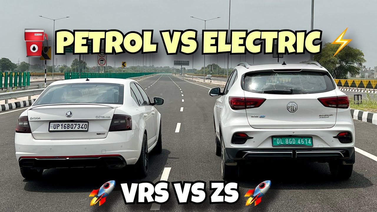 MG ZS EV VS ŠKODA OCTAVIA VRS 230 DRAG RACE