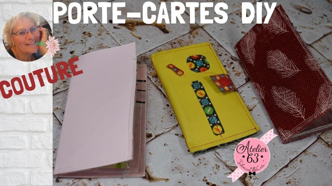 🧵 COUDRE un PORTE-CARTES en CUIR ou SIMILI ou TISSU, Tuto Couture Facile✂️©A63