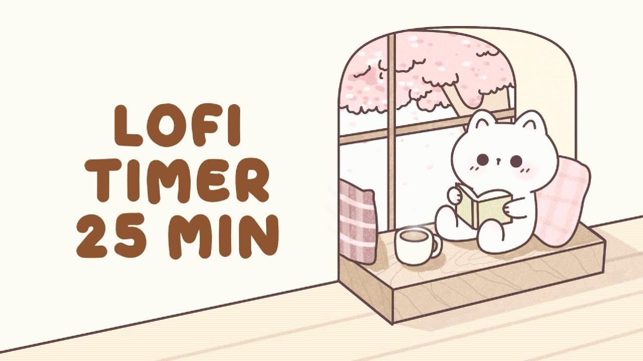 25 minute lofi Timer 🎵 Study With Me Pomodoro 25 min ☕ Focus Music