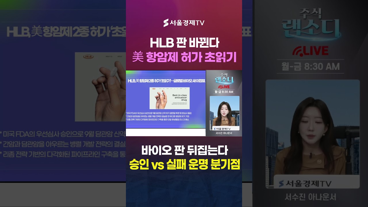 HLB 판 바뀐다 간암&middot;담관암 동시에 잡는다...글로벌 시장 정조준 #HLB #항암제 #FDA