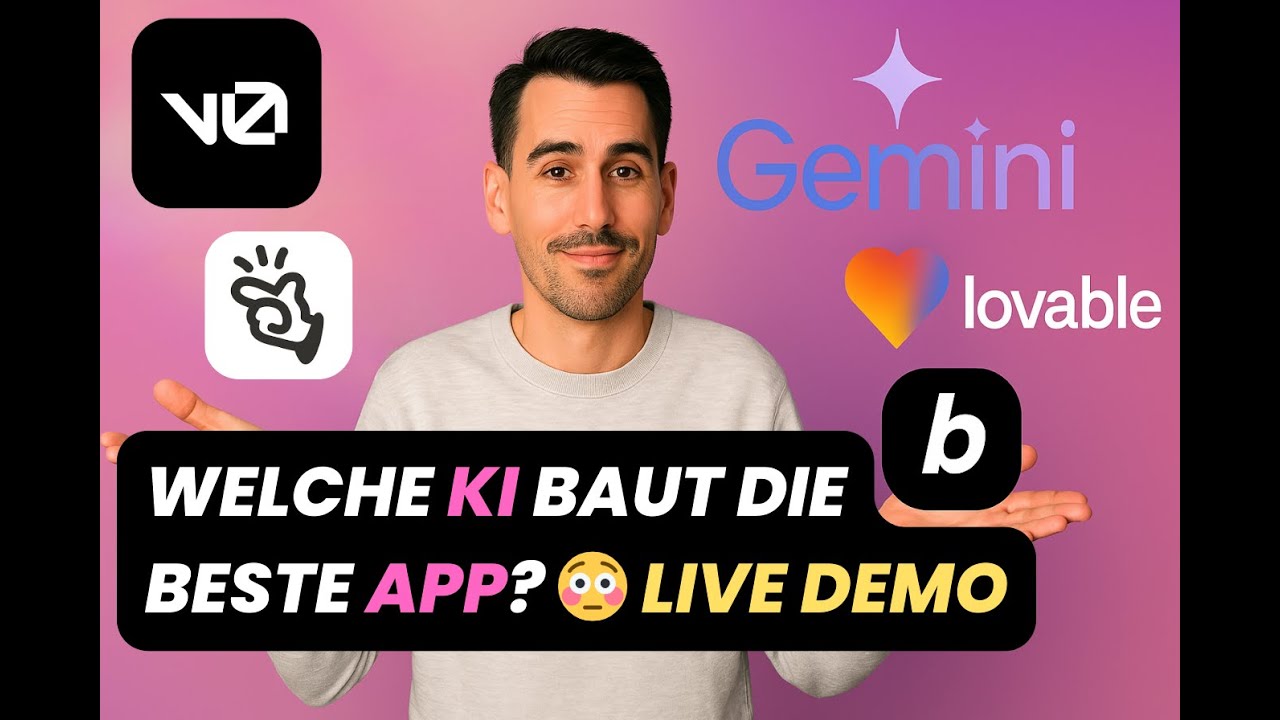 Welche KI baut die beste App? 😳 Live Test mit 5 Tools! Lovable, bolt.new, Manus & mehr (Deutsch)