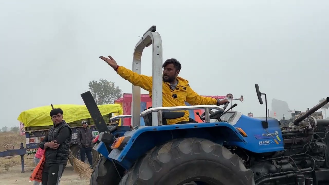 4cylinder surender bhai vs king khong ki testing kar rahe mp (shipra river) tractor tochan trunament