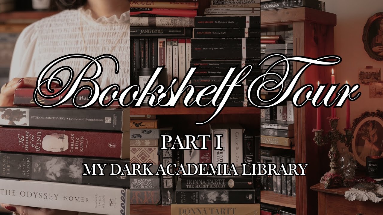 •BOOKSHELF TOUR & READING RECS PART I• my Dark Academia library (300+ books) 📜 🕯️
