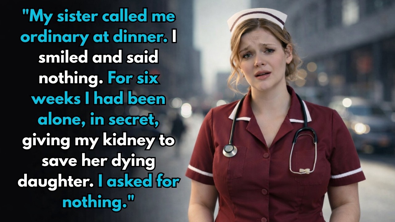 Just a Quiet Nurse,' My Sister Said – She Didn't Know I Donated My Kidney to Her Daughter