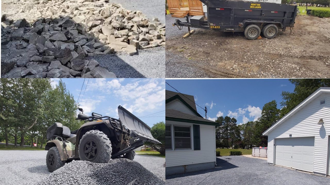 Removing A Concrete Driveway And Spreading Gravel
