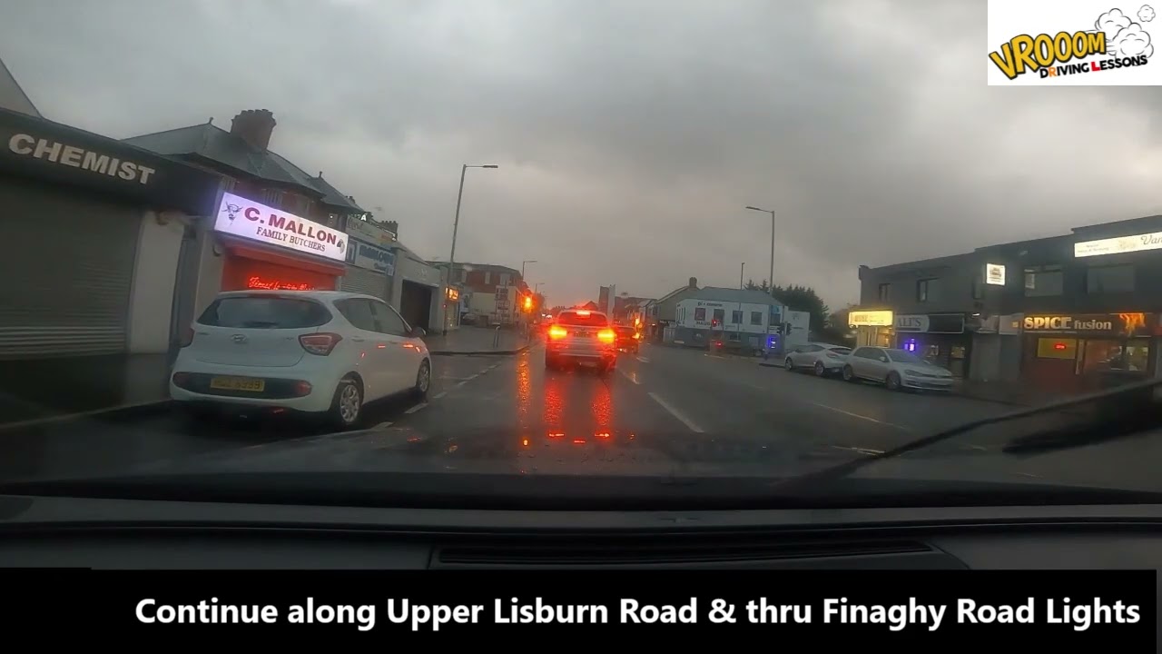 Balmoral Driving Test Route: West Belfast - Stewartstown Road