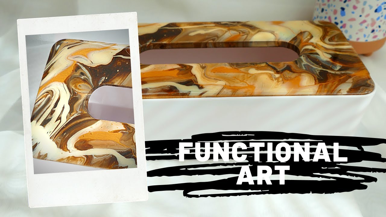Functional Art Home Deco | Fluid Art on Tissue Box - Do It Yourself
