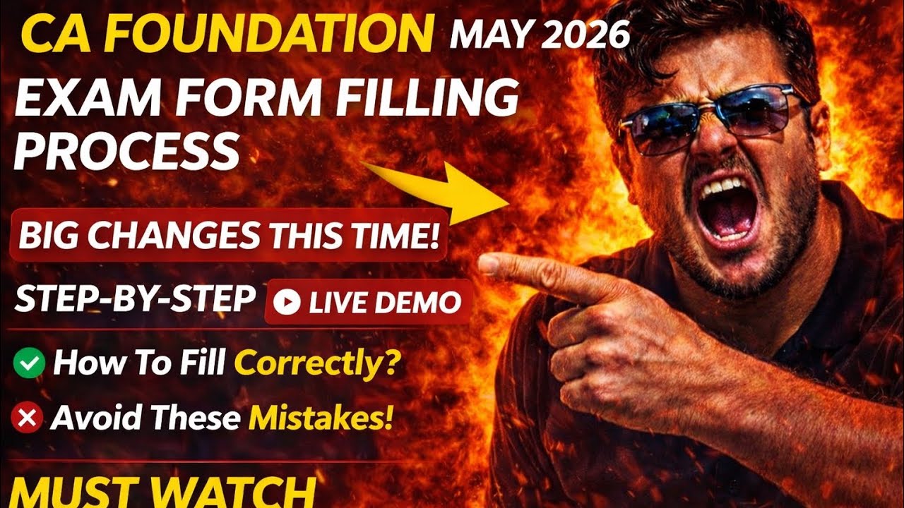 Live Demo :- How to Fill CA Foundation May 2026 Exam Form | CA Foundation May 2026 Exam Form Process
