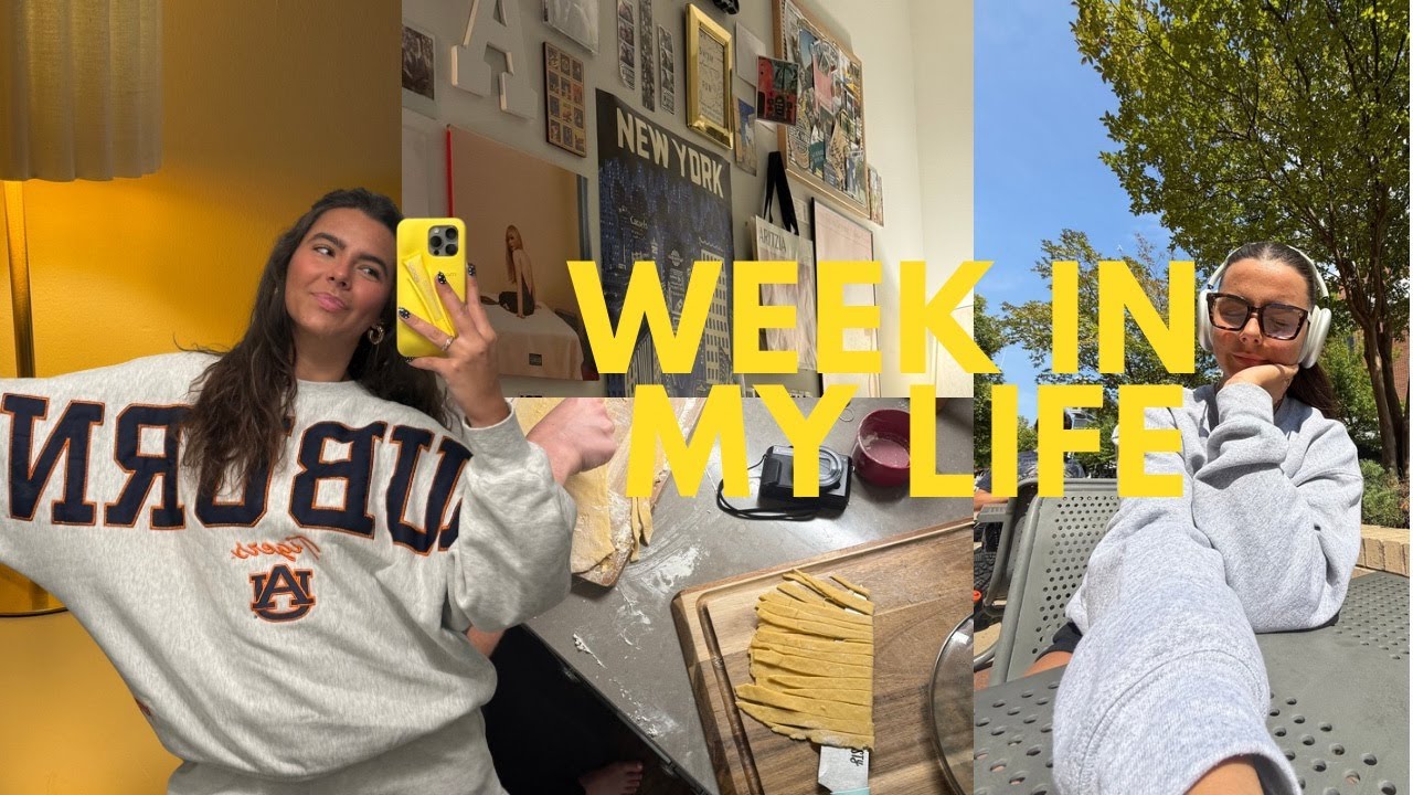 week in my life @ auburn [diy pasta, friends, classes, cooking]