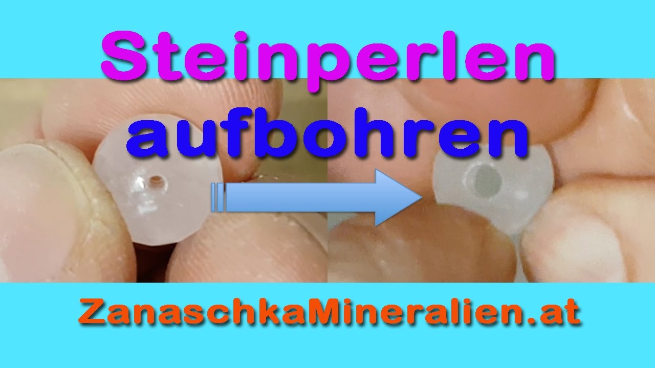 Steinperle aufbohren - Steinschmuck selber machen - DIY