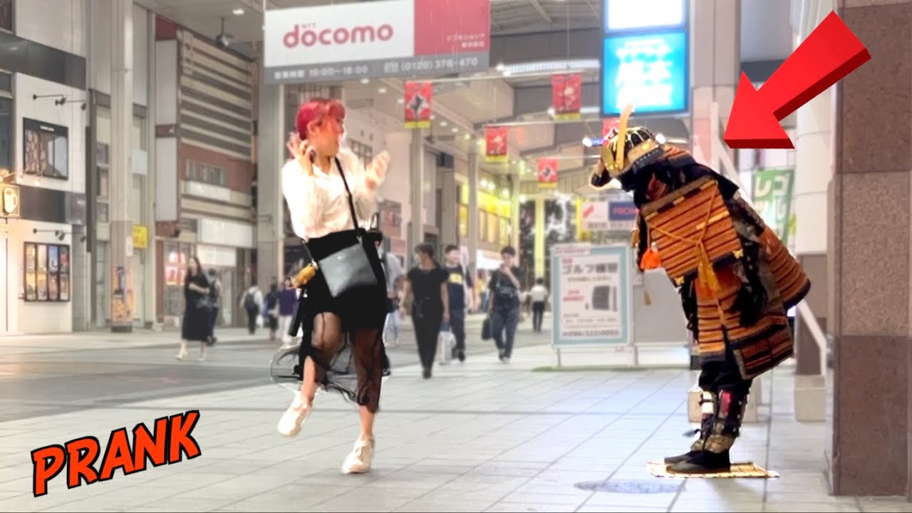 SAMURAI Mannequin PRANK in JAPAN#7 funniest reactions. SAMURAI fan.