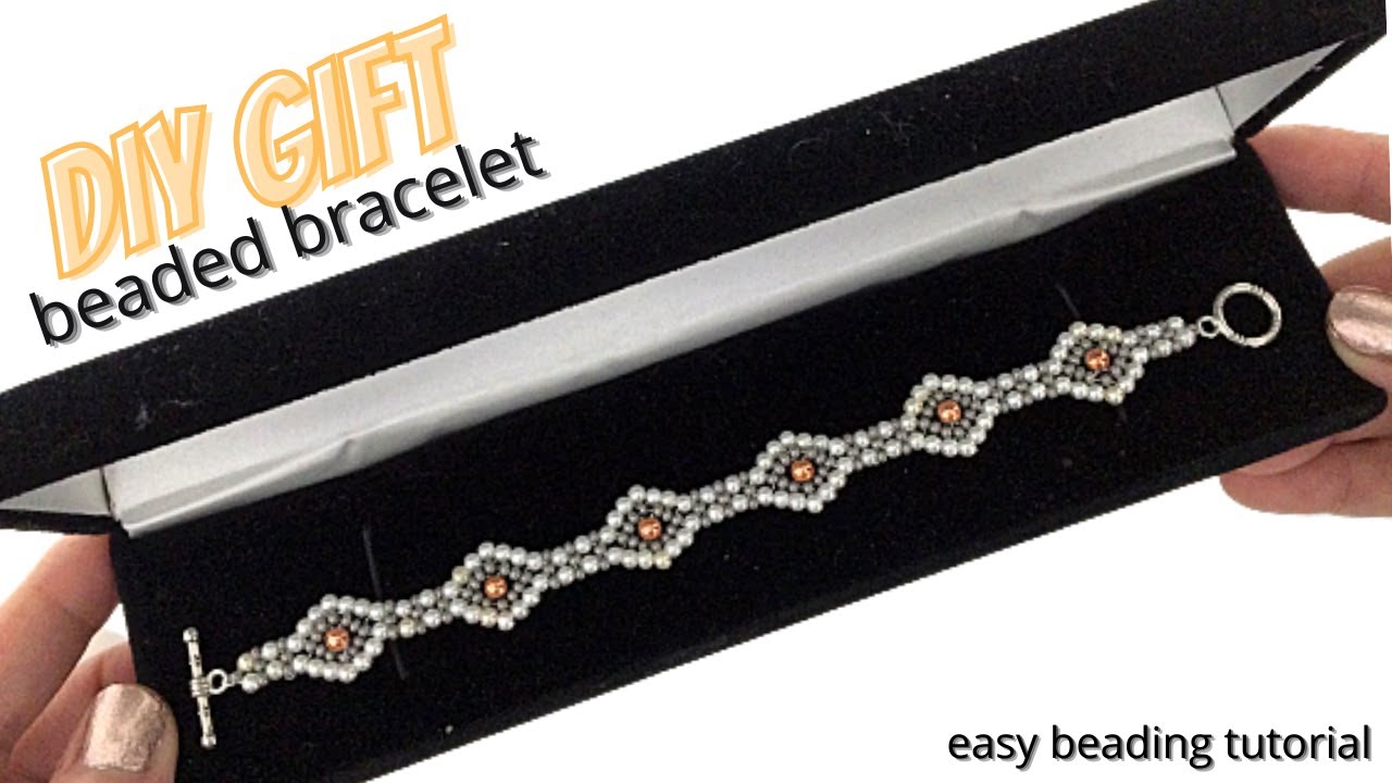 diy gift. beaded bracelet.very easy beading tutorial