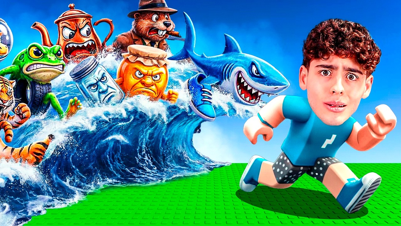 EU VOU PEGAR BRAINROTS, SÓ QUE AGORA EM UM TSUNAMI