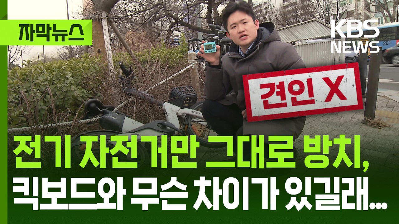 [자막뉴스] 전기 자전거만 그대로 방치, 킥보드와 무슨 차이가 있길래... / KBS 2026.02.25.