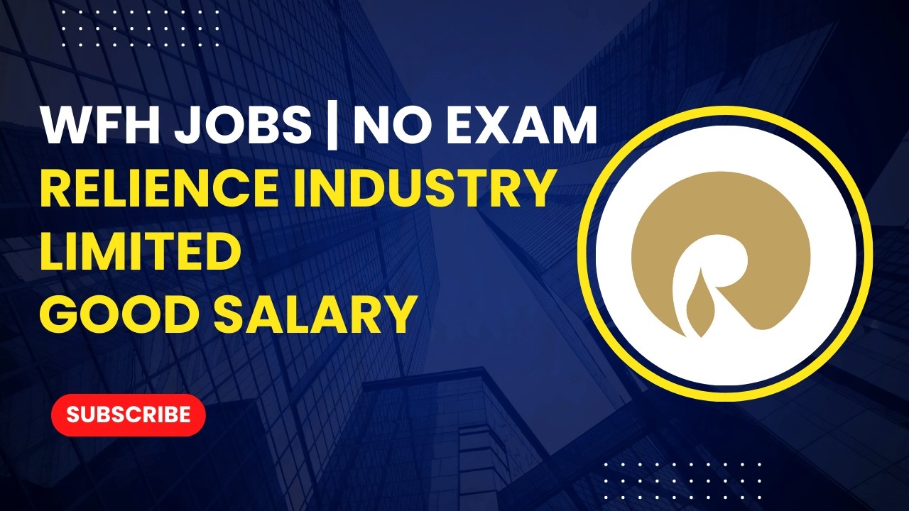 Reliance Work from Home Job 2026 | Reliance Recruitment 2026