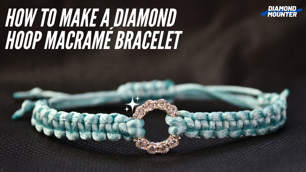Полное руководство по браслету-кольцу из макраме Diamond Hoop