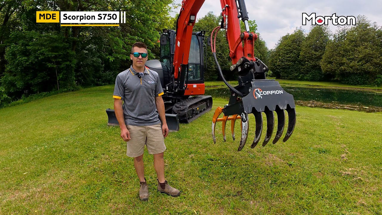 MDE Scorpion S750 Excavator Grab | Morton Equipment #agriculture #construction mortonequipment.com