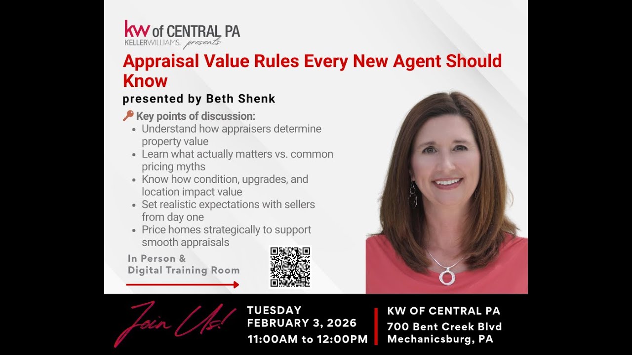 Appraisal Value Rules Every New Agent Should Know presented by Beth Shenk